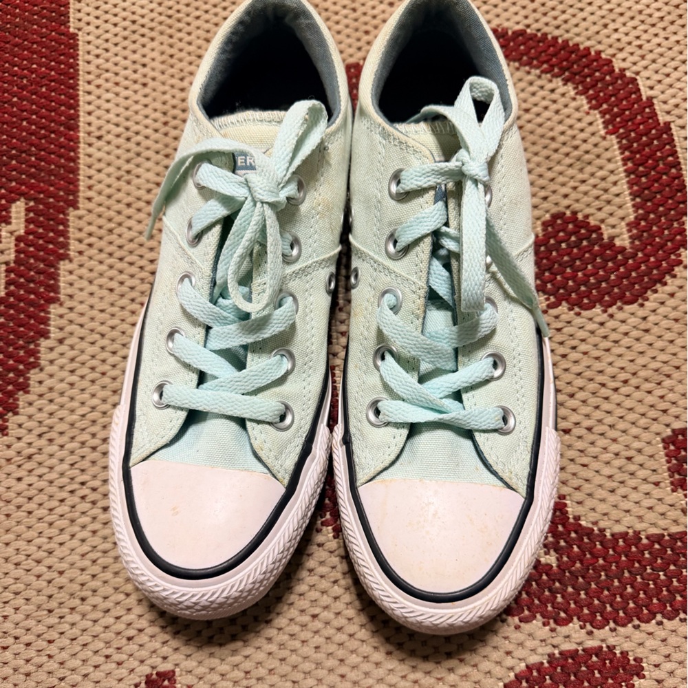 Converse Mint Green Sneakers with White Accents